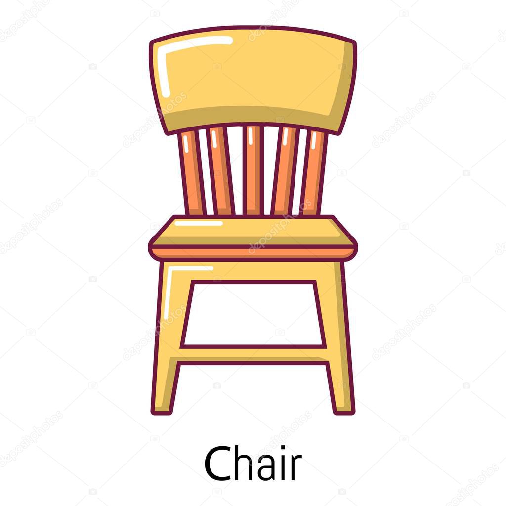 Retro chair icon, cartoon style