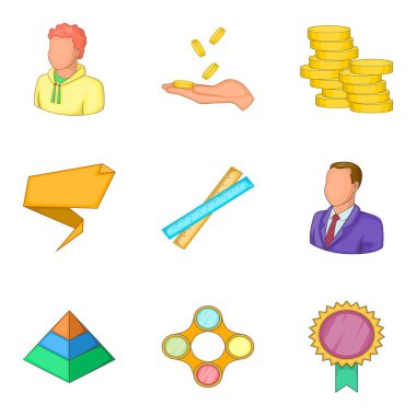 Kar Icons set, karikatür tarzı