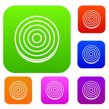 Tatlı soğan dilim renk koleksiyonu ayarla