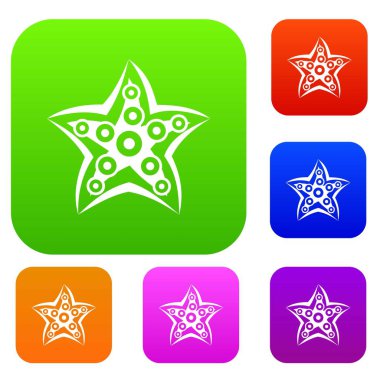 Deniz yıldızı renk koleksiyonu ayarla