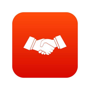 El sıkışma simgesi dijital kırmızı