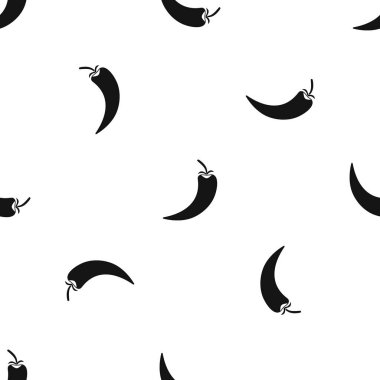 Sıcak biber desen sorunsuz siyah