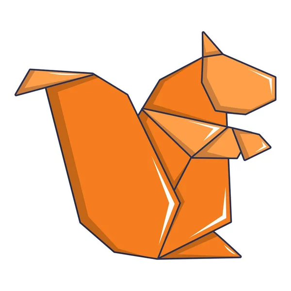 Pictogram van de eekhoorn van origami, cartoon stijl — Stockvector