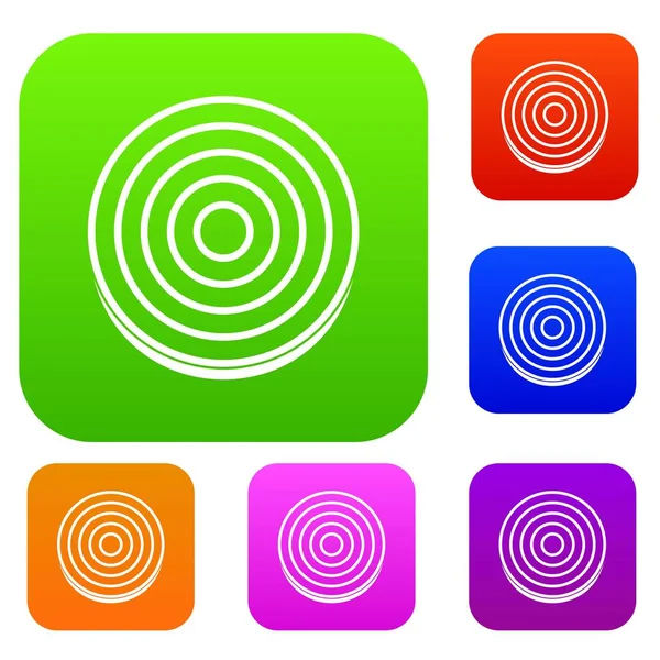 Tatlı soğan dilim renk koleksiyonu ayarla