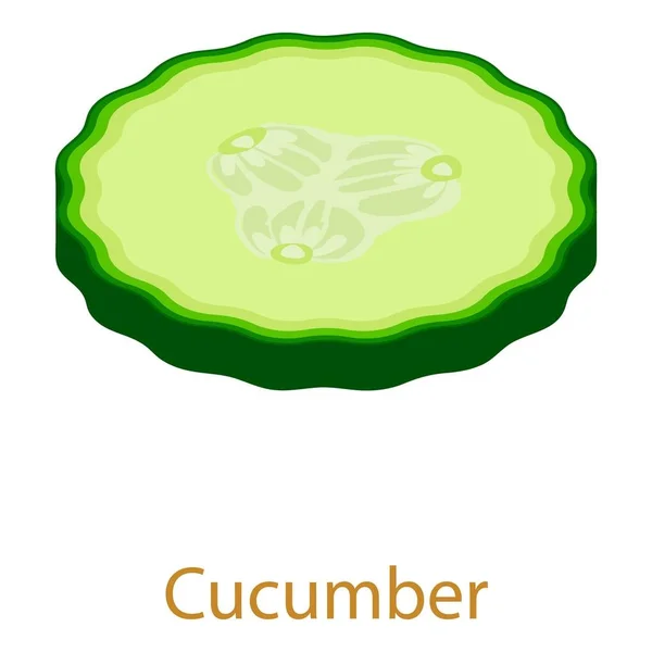 Cucumber icon, isometric 3d style — Stock Vector