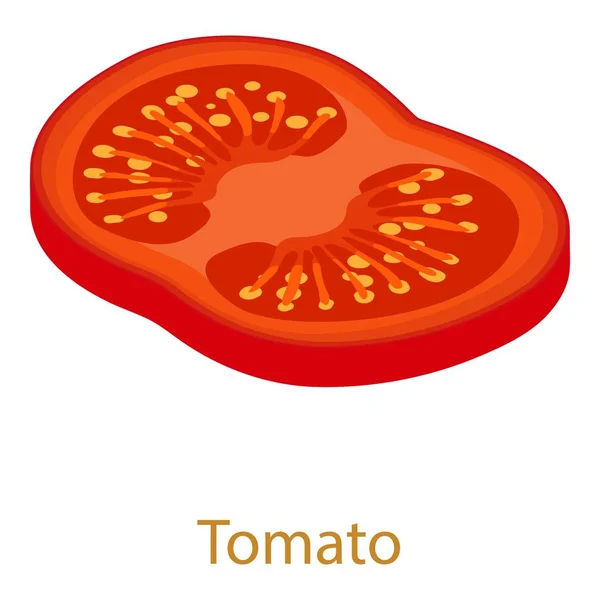 Ikon tomat, gaya 3d isometrik - Stok Vektor