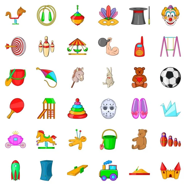 Okul öncesi Icons set, karikatür tarzı