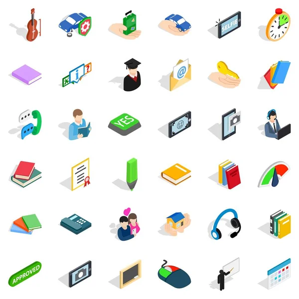 Blackboard Icons set, izometrik stili