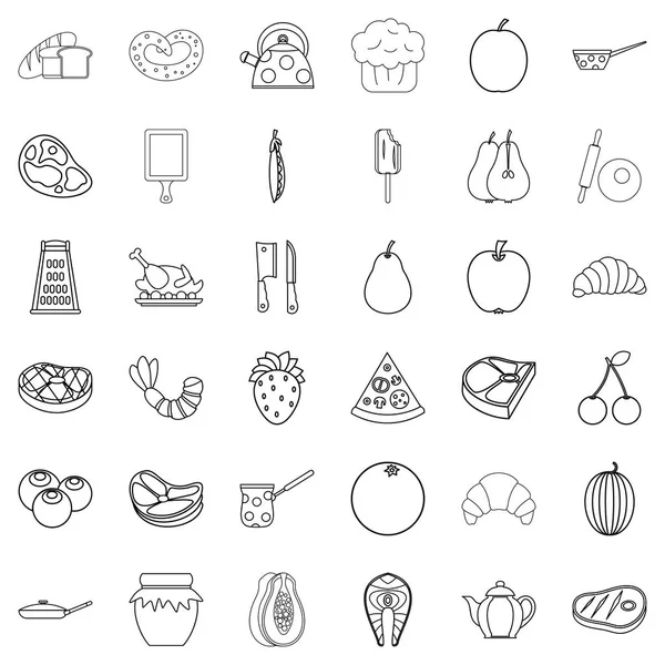 Gıda Icons set, anahat stili