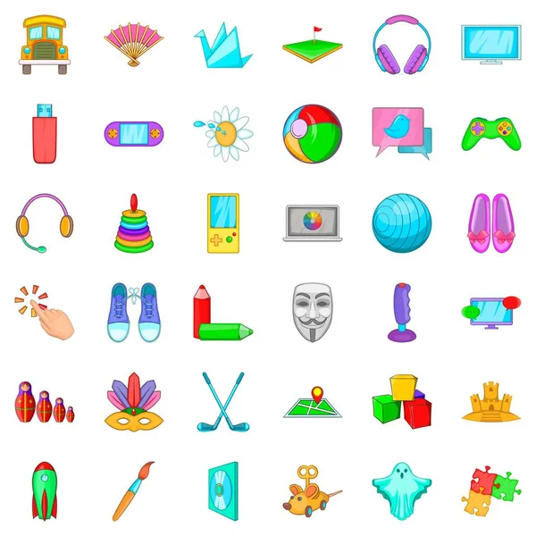 Bahçe Icons set, karikatür tarzı