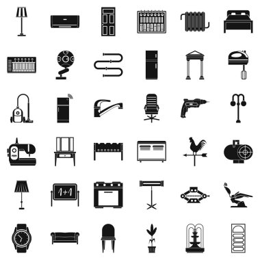 Ev Icons set, basit tarzı