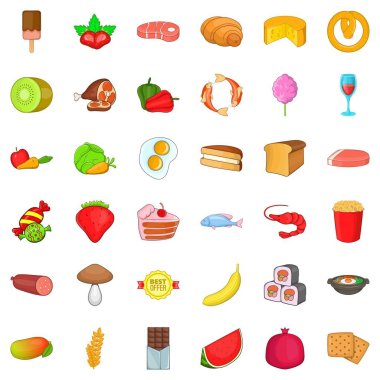 İçki Icons set, karikatür tarzı