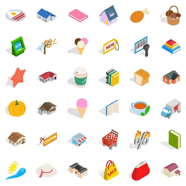 Güzel Icons set, izometrik stili