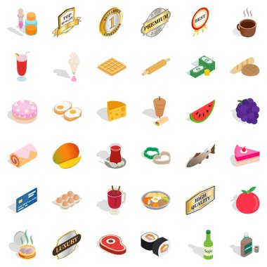 Et Icons set, izometrik stili