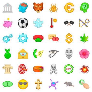 Amblem Icons set, karikatür tarzı