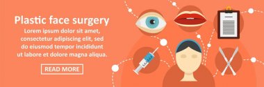 Plastik yüz cerrahisi afiş yatay kavramı
