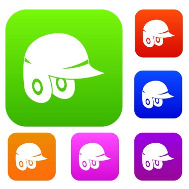 Beyzbol kask renk koleksiyonu ayarla