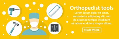 Ortopedi uzmanı araçları afiş yatay kavramı