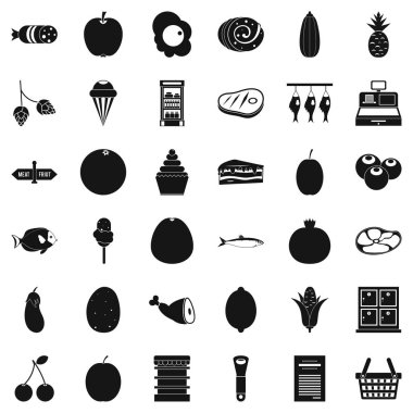 Bakkal Icons set, basit tarzı