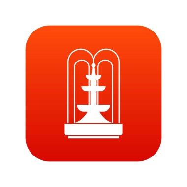 Çeşme simgesi dijital kırmızı