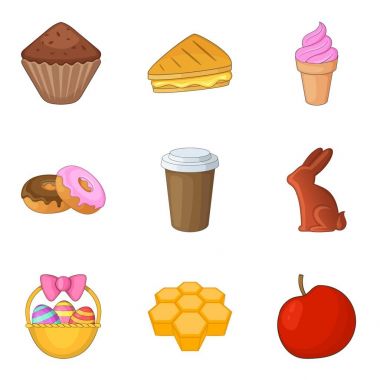 Tucker Icons set, karikatür tarzı