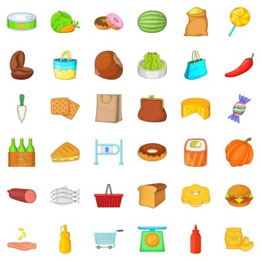 Bariyer Icons set, karikatür tarzı