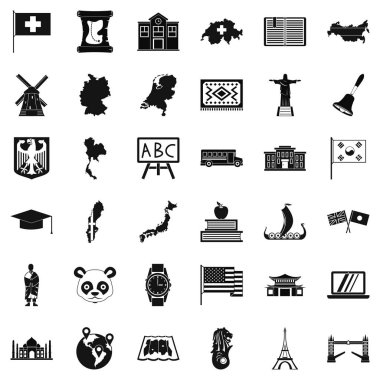 Hedef Icons set, basit tarzı