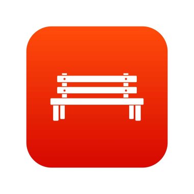 Ahşap Bank simgesi dijital kırmızı