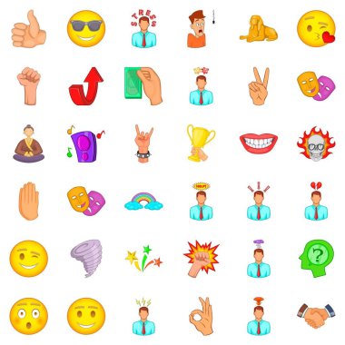 Gökkuşağı Icons set, karikatür tarzı