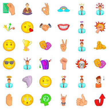 Allık Icons set, karikatür tarzı