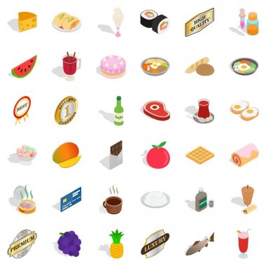 Sebze Icons set, izometrik stili