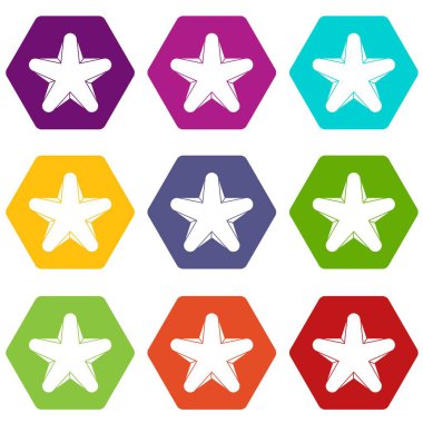 Renk altı yüzlü yıldız simgesi ayarla