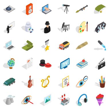 Emek Icons set, izometrik stili