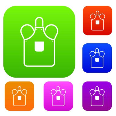 Demirci önlük renk koleksiyonu ayarla