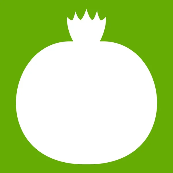 Reifer Granatapfel Symbol grün — Stockvektor