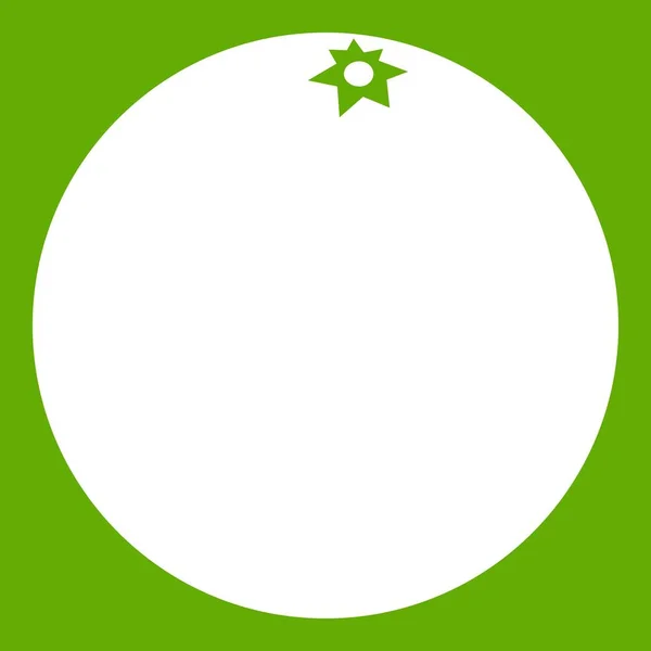 Mandarinkové ikona zelená — Stockový vektor