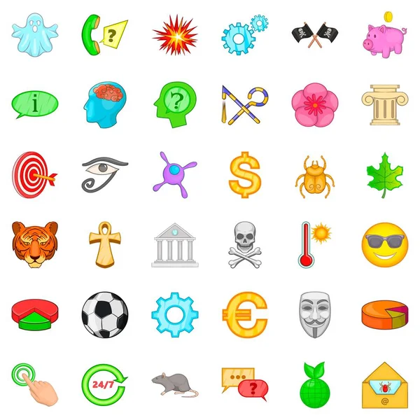 Kafatası Icons set, karikatür tarzı