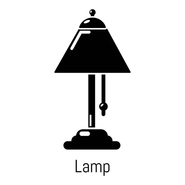 Lamp pictogram, eenvoudige zwarte stijl — Stockvector