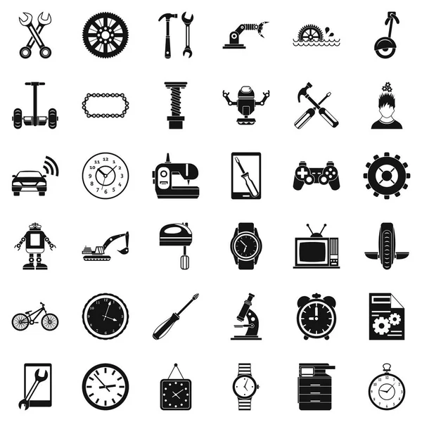 Conjunto de iconos de reparación de automóviles, estilo simple — Archivo Imágenes Vectoriales