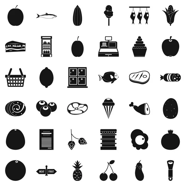 Dondurma Icons set, basit tarzı