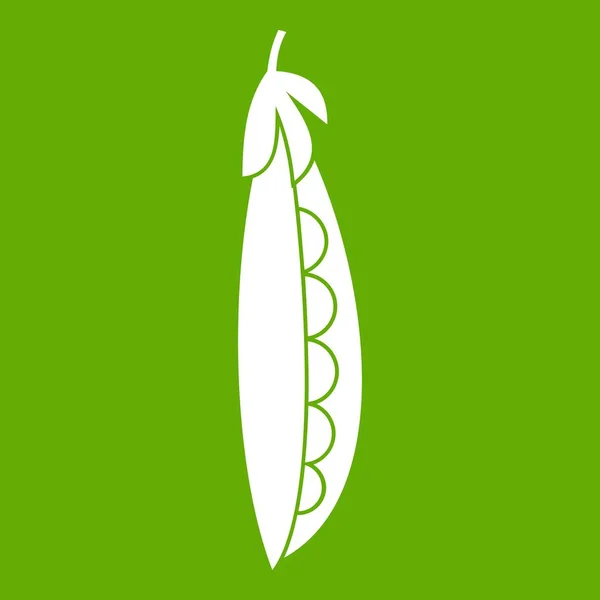 Čerstvý hrášek ikona zelená — Stockový vektor