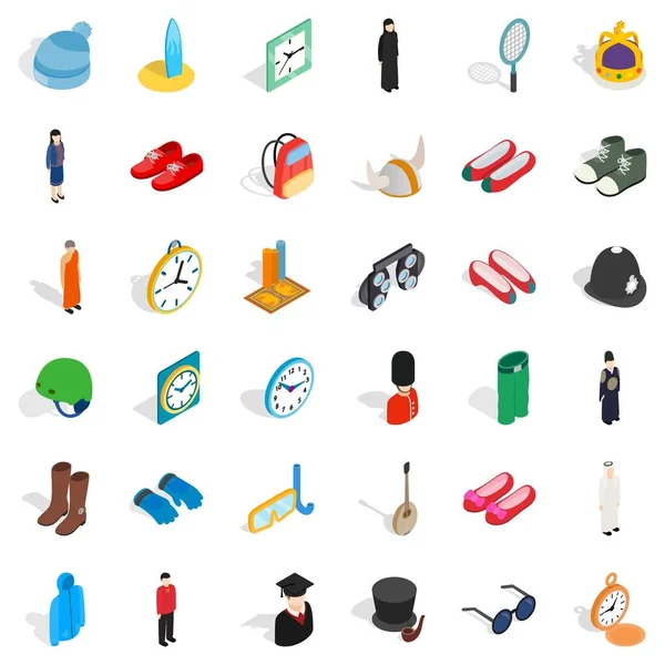 Ekipman Icons set, izometrik stili — Stok Vektör