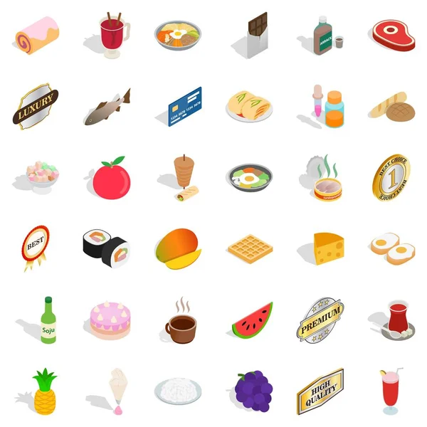 Alışveriş Icons set, izometrik stili