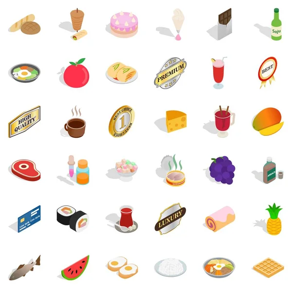 Conjunto de iconos de sushi, estilo isométrico — Archivo Imágenes Vectoriales