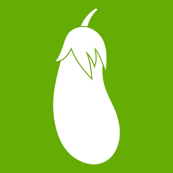 Aubergine pictogram groen — Stockvector