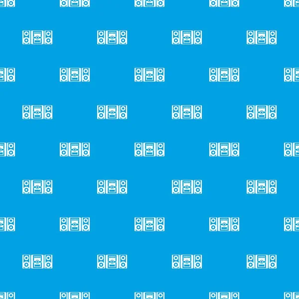 Κέντρο μουσικής μοτίβο απρόσκοπτη μπλε — Διανυσματικό Αρχείο