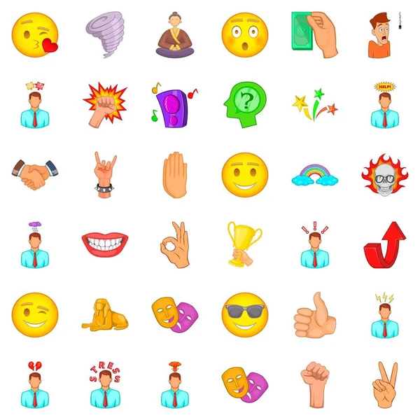 Havai fişek simgeleri ayarlandı, çizgi film biçimi