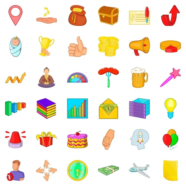 Icons set, karikatür tarzı artırmak