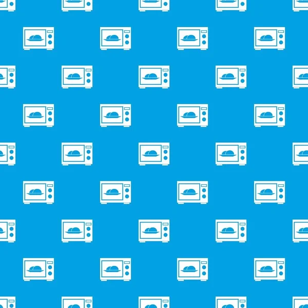 Microwave pattern seamless blue — Stock Vector