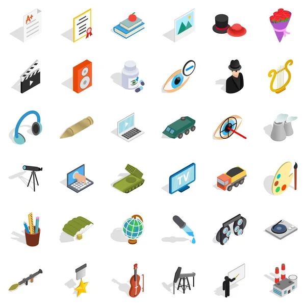 İş Icons set, izometrik stili